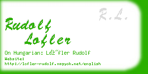 rudolf lofler business card